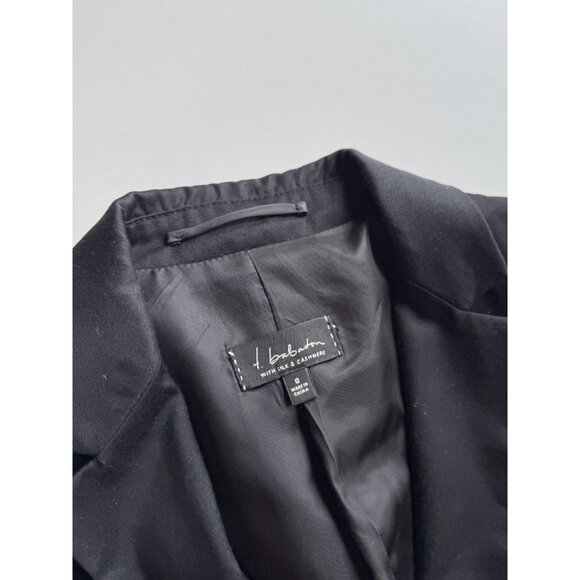 Aritzia T BABATON Black Wool Silk Cashmere Single Breasted Slim Blazer, Size 0 - Picture 13 of 15